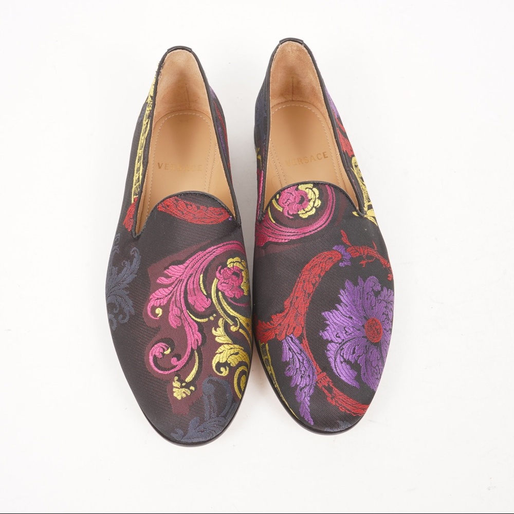 NIB Versace Pantofola Tessuto Multicolor Size 40 - Picture 4 of 12